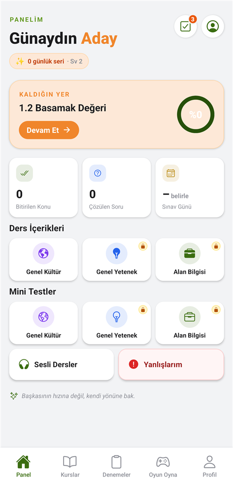 BASH uygulaması panel ekranı